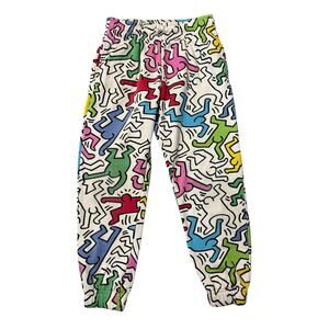 Kids Keith Haring Print 6X Jogger Sweatpants Unisex Art to Wear Casual EUC